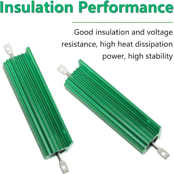 Aluminiumsmodstand 100W 8 Ohm 2STK 2STK 2pcs