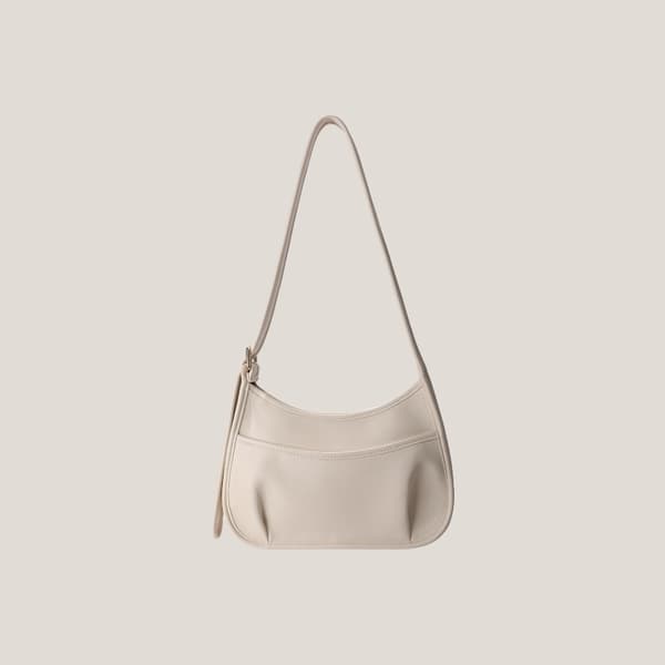 PU Lædertaske Retro Skuldertaske SORT Black