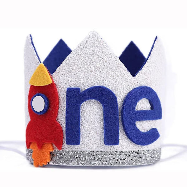 1:a födelsedag Crown Space Tema Födelsedag Hatt STIL 1 STIL 1 style 1