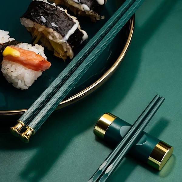 Ätpinnar i legering Japanskt kök Ätpinnar SVART Black
