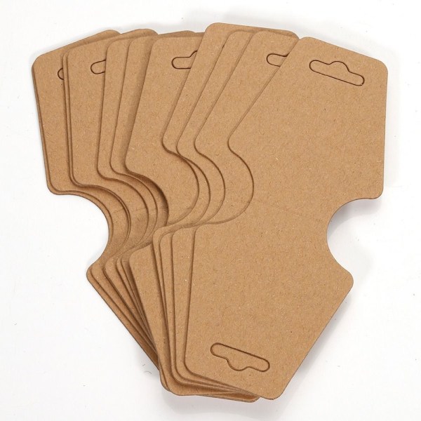 50ST Smycken Pack Card Display Hållare Kartong 2-BRUN 2-Brown