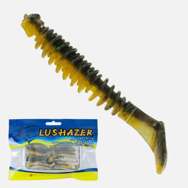 Fiske Soft Lures Fiske Jig Lure SVART&GULL black&gold
