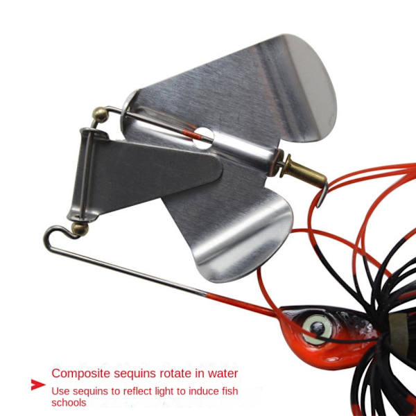 Skjeggfiske lokke Buzzbait FARGE 7 FARGE 7 Color 7