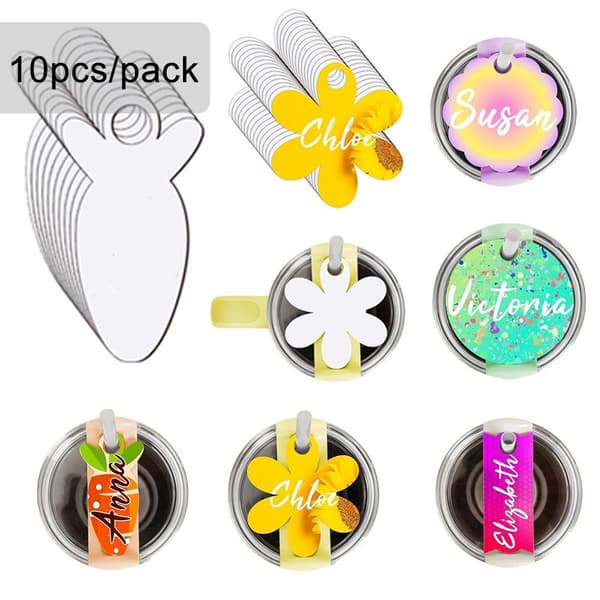 10 st Lockplatta för mugg/vattenkopp, etikett WAVE CIRCLE WAVE Wave Circle