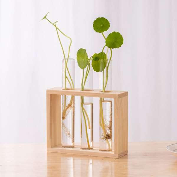 Hydroponic Plants Container Hydroponic Wood Frame KHAKI 3 TUBE khaki 3 tube-3 tube