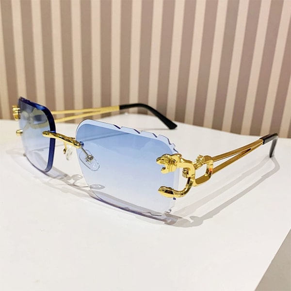 Cut Edge Solglasögon Cheetah Design Solglasögon TRANSPARENT Transparent
