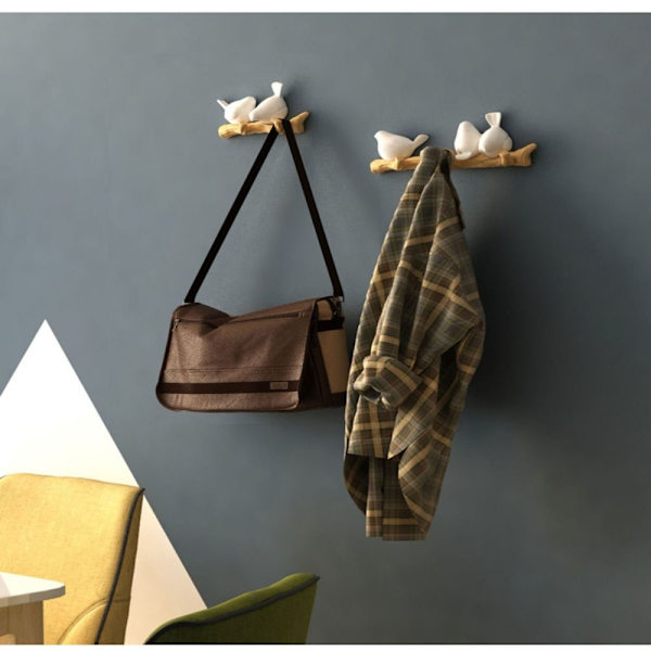 3D Resin Bird Hangers Resin Bird Nøglekrog 2 BIRDS 2 BIRDS 2 Birds