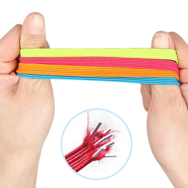 Elastiske Snørebånd uden Binding - Sorte Black