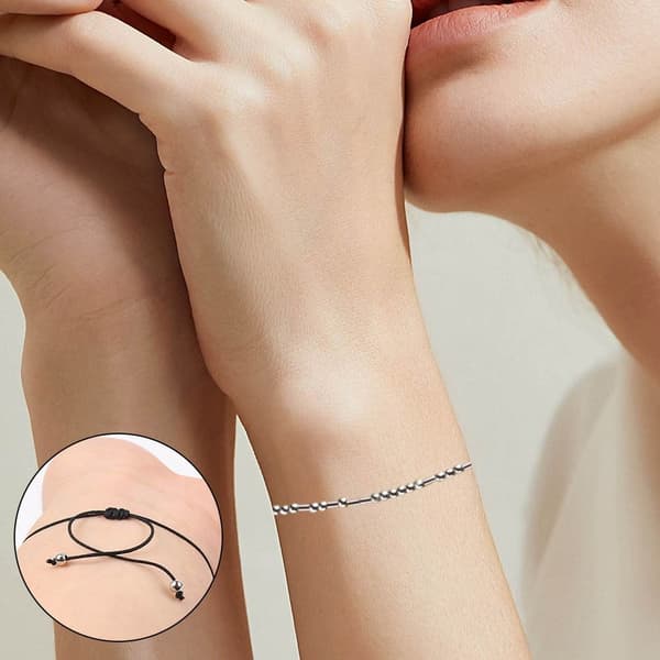 Morse Code Armbånd Perlearmbånd HELD HELD Luck