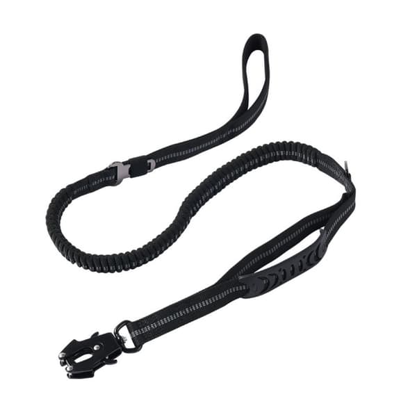 Elastisk hundebånd Nylon hundebånd SVART Black