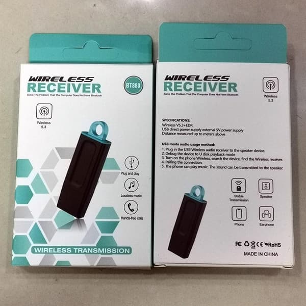 Bluetooth Receiver Adapter Stereo Audio Receiver Adapter Auto Black