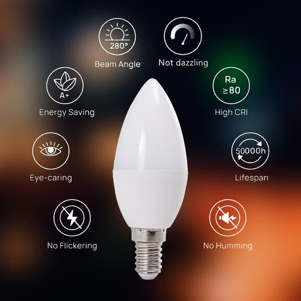 LED-ljuslampor Energisparlampa 9W E143 3 9w E143