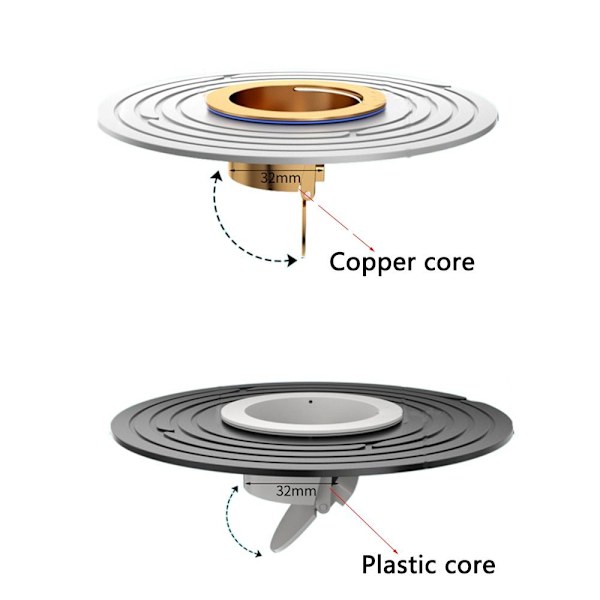 Dusch Golvavlopp Handfat Sil VIT KOPPARKÄRNA KOPPARKÄRNA white copper core-copper core