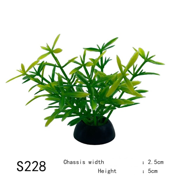 20 stk Aquarium dekorative kunstige blader simuleringsanlegg S228