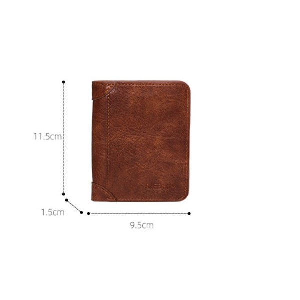 Kort pung møntpung BRUN 2 LAG 2 LAG brown 2 layers-2 layers