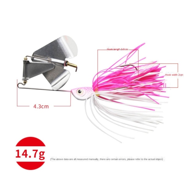 Skäggfiskedrag Buzzbait FÄRG 8 FÄRG 8 Color 8