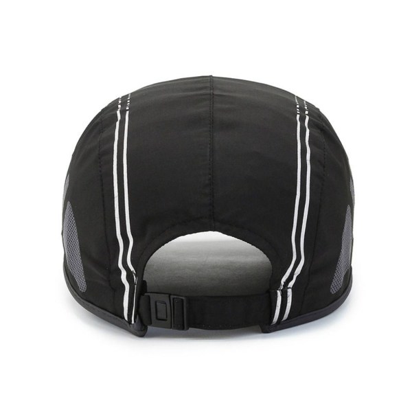 Hurtigtørkende Mesh Peaked Cap Sports Golf Baseball Cap SVART black