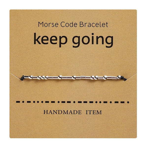 Morse Code Armband Pärlor Armband FORTSÄTT I GÅR FORTSÄTT Keep Going