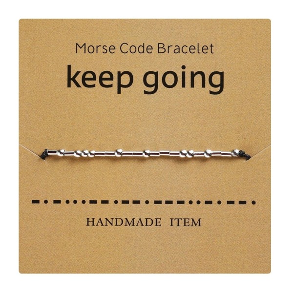 Morse Code Armbånd Perle Armbånd HOLD GOING HOLD GOING Keep Going