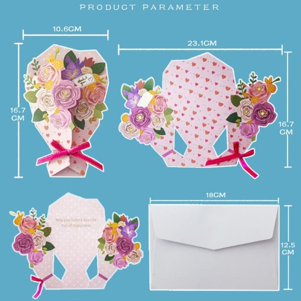 Morsdagskort med välsignelsebukett 02 02 02