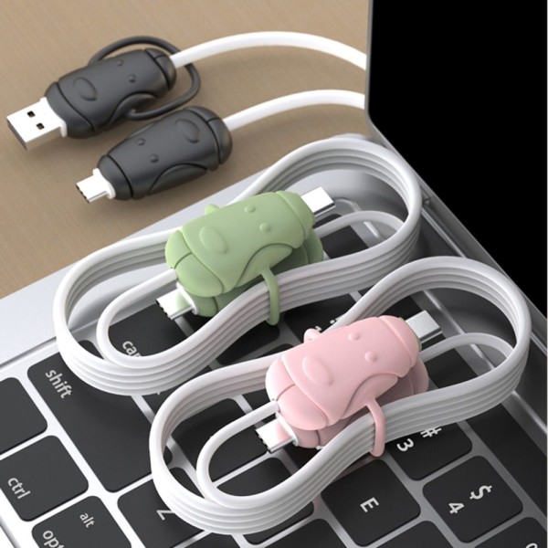 Kabelskydd Laddare Kabel Cover LILA TYP TILL Purple TypeC to TypeC-TypeC to TypeC