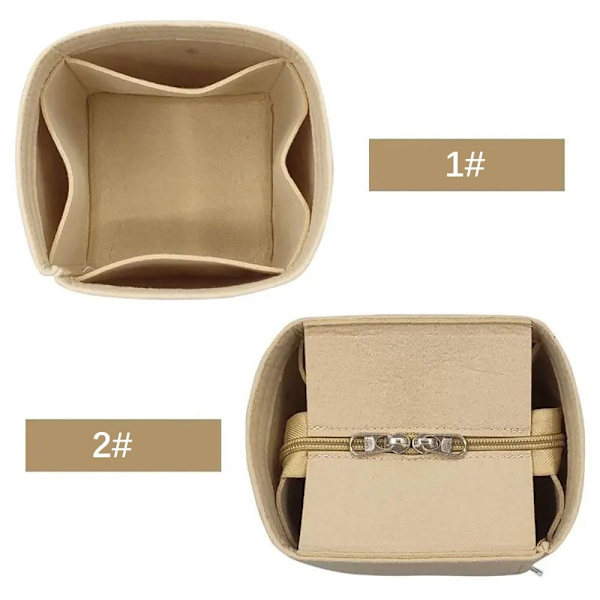 Filt Insatsväska Väskfoder BEIGE 1# 1# Beige 1#-1#