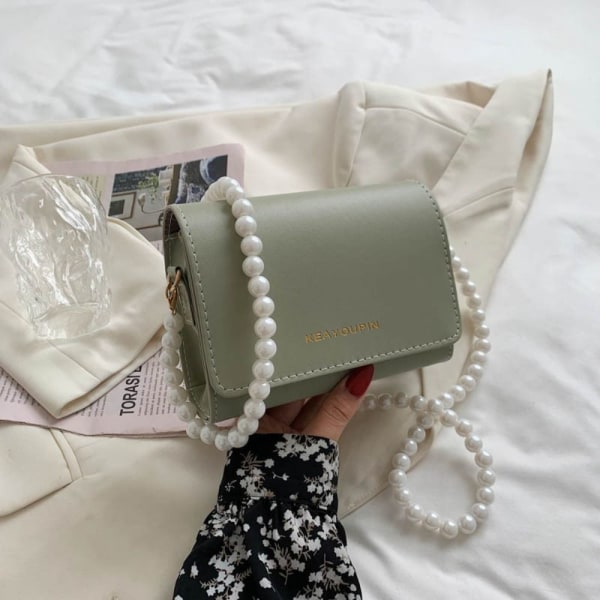 PU Crossbody Tasker Lille Firkantet Taske HVID white