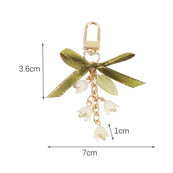 Bell Orchid Vedhæng Lædernøglekæde #3 #3