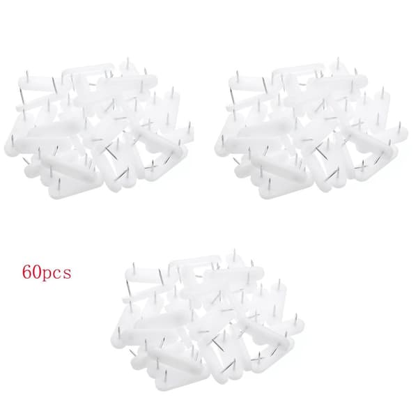Hvide plastik dobbelt søm møbelfod søm 60 STK 60pcs