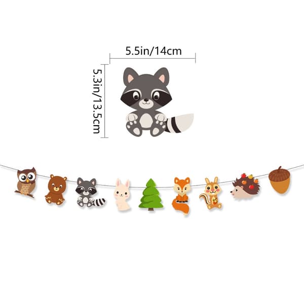 Fødselsdagsbanner ophængningssæt i papir TRE SÆT STIL 2 Three sets style 2