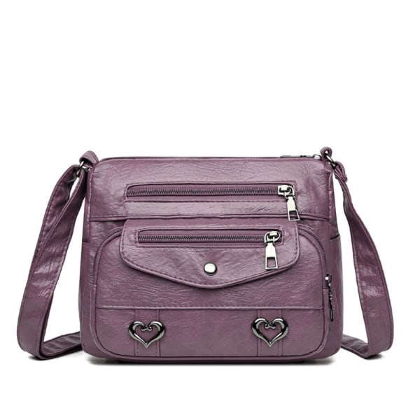 Kvinder Crossbody Bag Tote Håndtaske LILLA purple