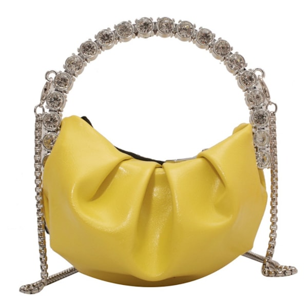 Håndveske i PU-skinn Mini Crossbody-veske GUL Yellow