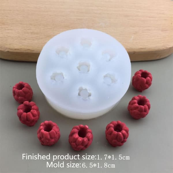 Ljus silikonform Bakform HALLONFORM L HALLON Raspberry Mold L