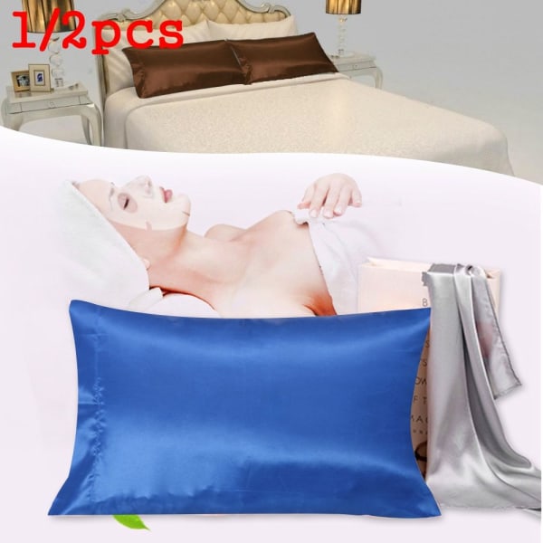 1/2 stk Silkeputetrekk Putetrekk Satin KAFFE 1 stk