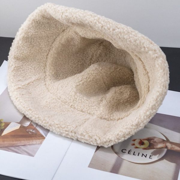 Patchwork-hat med plysset kant SORT Black