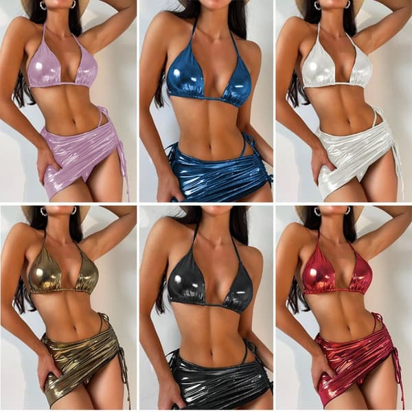 Badedrakt Bikini Sett HVIT L White L