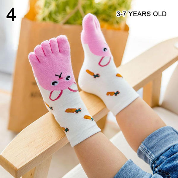 Långa rörstrumpor Femfingerstrumpor 3-7 ÅR 4 4 3-7 years old4