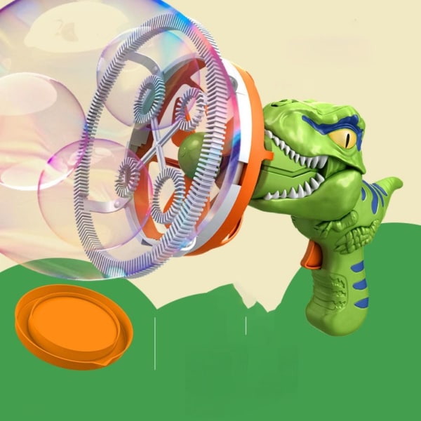 Fläkt Dinosaur Bubble Machine Auto Bubble Machine GRÖN green