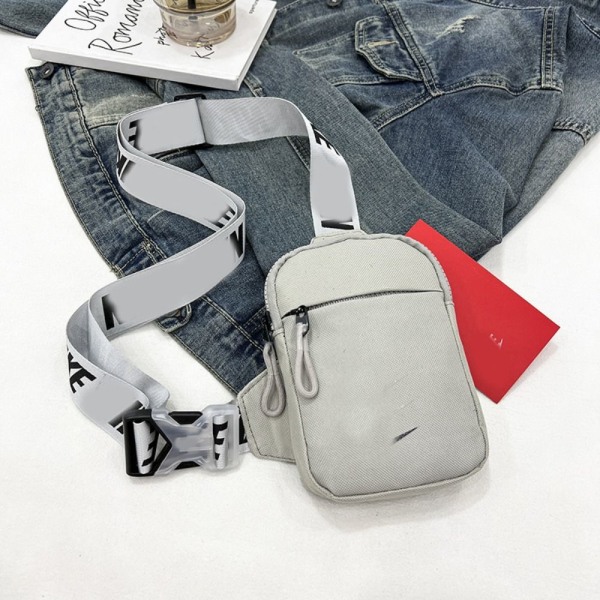 Mini Letter Brysttaske Sling Skulder Crossbody Taske GRÅ grey