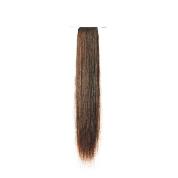 Hestehale Parykker Hair Extensions LYSEBRUN RETT RETT LIGHT BROWN STRAIGHT-STRAIGHT