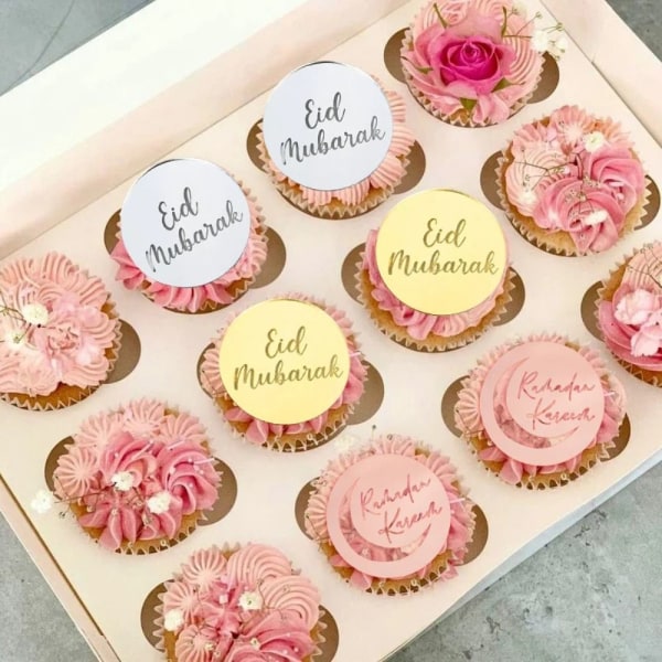 10 stk Cake Topper Cupcake Toppers GULD Gold