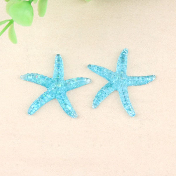 10 stk Søstjernefigurer Crafts Flatback Cabochon Ornament 3 3 3