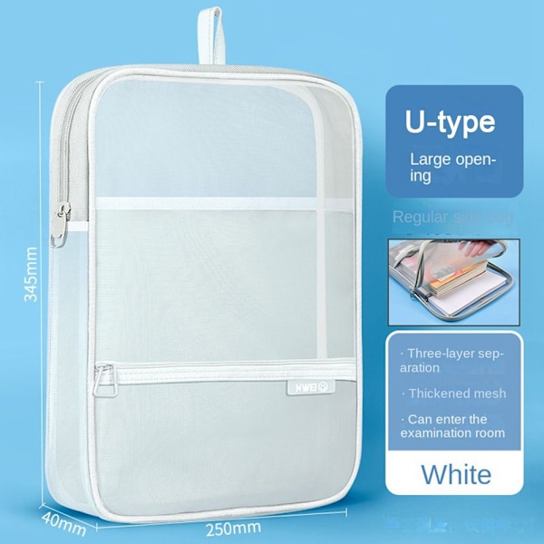 Mesh vetoketjullinen pussipussi Läpinäkyvä viilalaukku VÄRI 2 VÄRI 2 Color 2