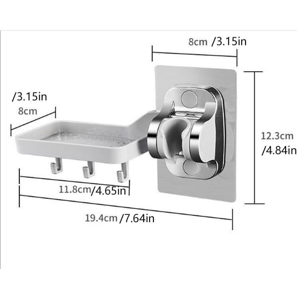 Brusehovedholder til badeværelse, glidestangshylde, 2 stk. 2Pcs