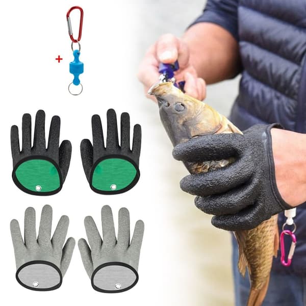 Fiskehandskar Skärsäker Arbetshandske GRÅ VÄNSTER VÄNSTER Grey Left-Left