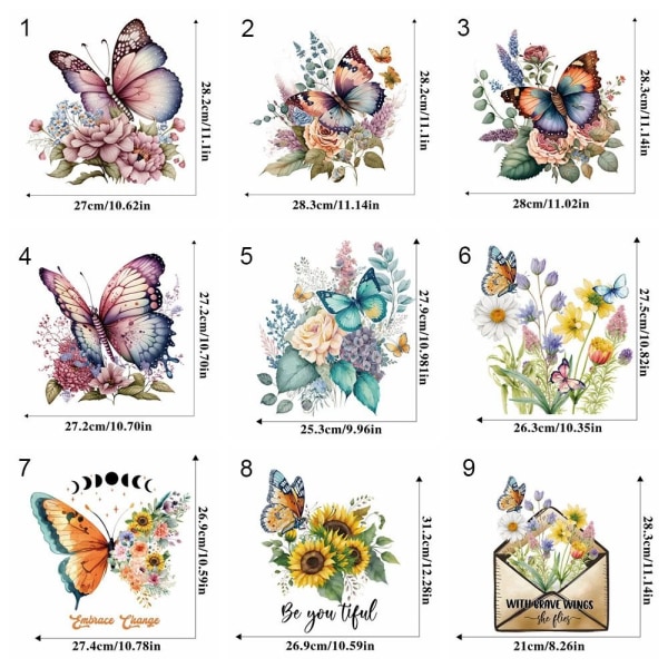 Butterfly WC-tarrat kukkaperhostarrat 3 3 3