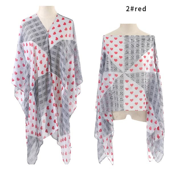 Strandsjal Chiffon Bluse GRÅ Grey