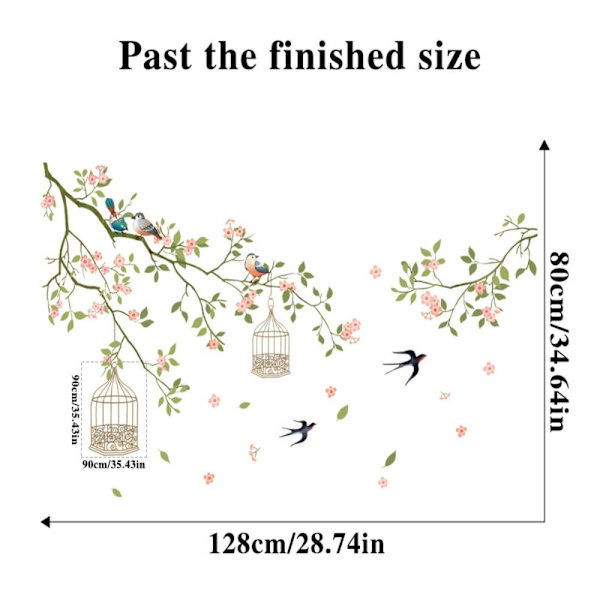 2 stk Blomster Miljø Wall Stickers Home Decoration A  2 PCS