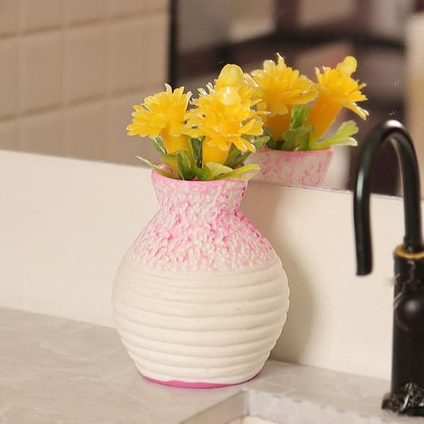 Dukkehus Miniatyr Plast Simulering Vase 9 9 9
