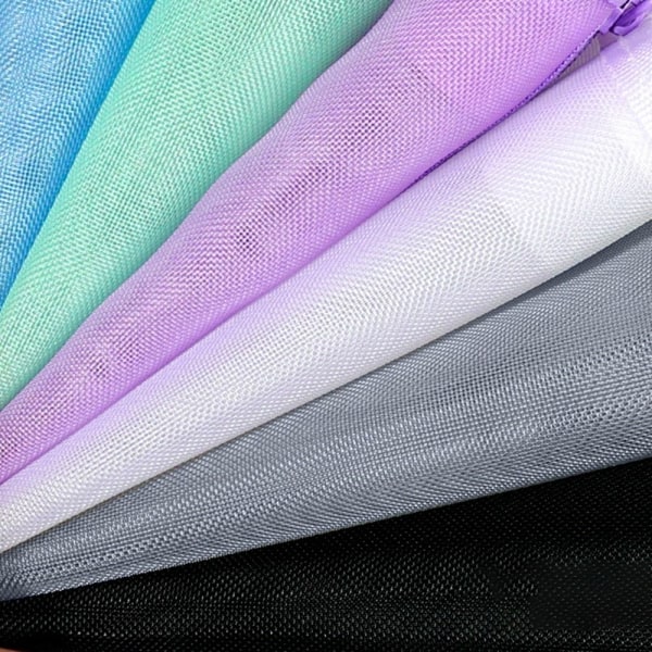 Mesh-glidelåspose Veske Transparent filveske FARGE 7 FARGE 7 Color 7